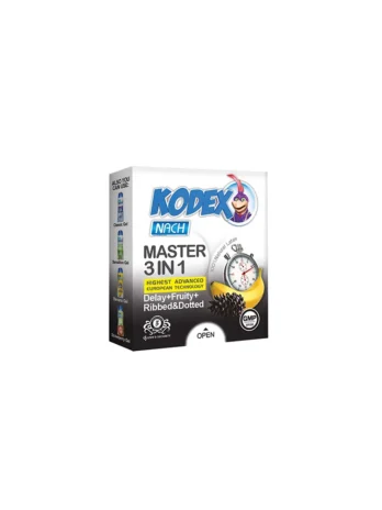 کاندوم تاخیری کدکس مدل Master 3 In 1 بسته 3 عددی - ساده