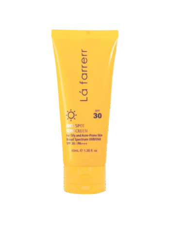 کرم ضد آفتاب و ضد لک فاقد چربی SPF30 لافارر مناسب پوست چرب و مستعد آکنه حجم 40 میلی لیتر - بی رنگ
