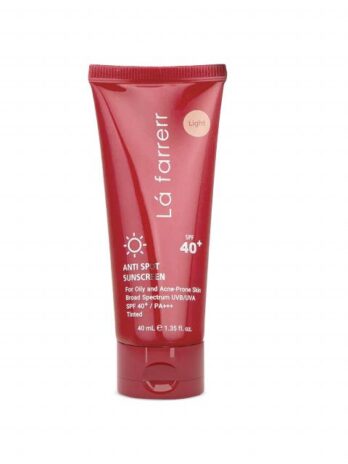 کرم ضد آفتاب و ضد لک فاقد چربی SPF 40 لافارر مناسب پوست چرب و مستعد آکنه حجم 40 میلی لیتر - رنگ روشن