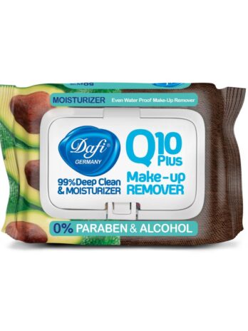 دستمال مرطوب پاک کننده آرایش دافی مدل Q10 طرح میوه آووکادو بسته 50 عددی