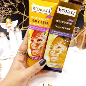 ماسک طلای تیوپی همراه با عصاره خاویار برند وکالی WOKALI کد WKL 403