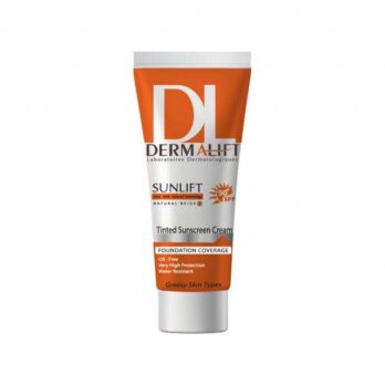 کرم ضد آفتاب رنگی درمالیفت مدل SPF50 محافظ UVA ،UVB، ضد آب، مناسب پوست چرب شماره 2 حجم 40 میلی‌لیتر – بژ طبیعی