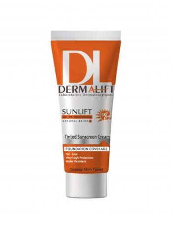 کرم ضد آفتاب رنگی درمالیفت مدل SPF50 محافظ UVA ،UVB، ضد آب، مناسب پوست چرب شماره 2 حجم 40 میلی‌لیتر - بژ طبیعی