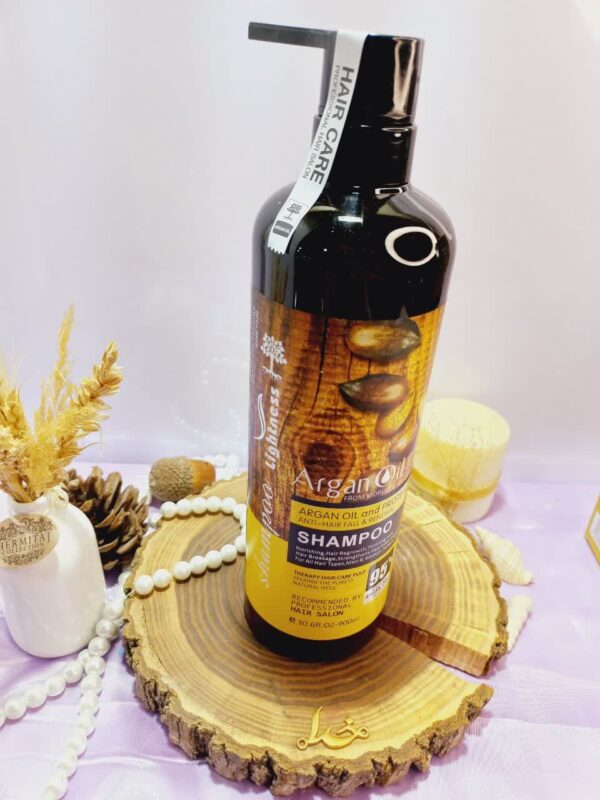شامپو روغن آرگان کراتینه اصلی مراکشی هک شده ساخت اسلواکی جعبه دار لایتنس 900 میل 95% ARGAN OIL - Image 6