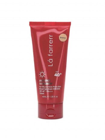 کرم ضد آفتاب و ضد لک فاقد چربی SPF 40 لافارر مناسب پوست چرب و مستعد آکنه حجم 40 میلی لیتر - برنز