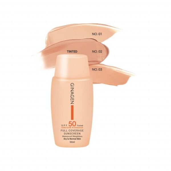 کرم ضد آفتاب SPF 50 ژیناژن شماره 03 مناسب پوست خشک و نرمال حجم 50 میلی لیتر - Image 3