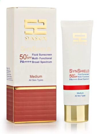 ضد آفتاب فلوئید 50+ SPF ساین شیلد ساین اسکین، رنگی مدیوم ، مناسب انواع پوست