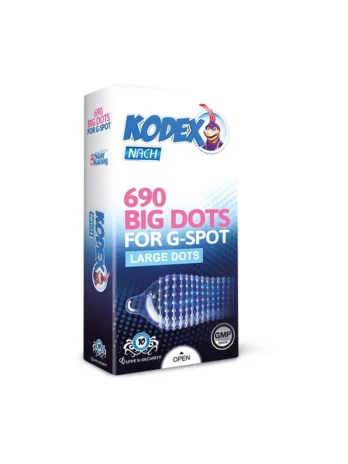 کاندوم خاردار ناچ کدکس مدل BIG DOTS بسته 10 عددی