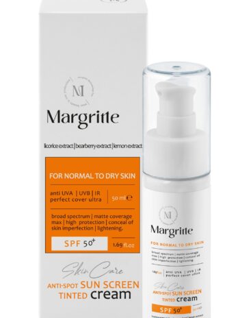 فلوئید ضد آفتاب ساده حجم 50 میلی لیتر SPF50+ مارگریت پوست چرب