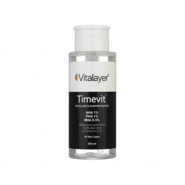 محلول پاک کننده آرایش ویتالیر مدل Timevit حجم 250 میلی لیتر