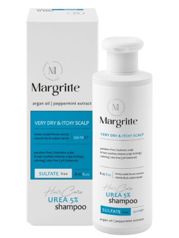شامپو اوره 5 % (پوست و موی سر بسیار خشک و دارای خارش) حجم 250 میلی لیتر Sulfat Free مارگریت