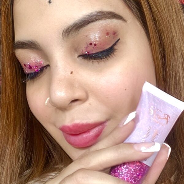 گلیتر مایع تیوپی طرح ماه و ستاره برند GLITTER کد 002 - Image 2