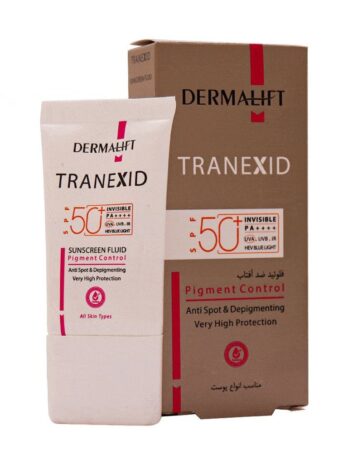 فلوئید ضد آفتاب روشن کننده ترنکسید SPF50 درمالیفت مناسب انواع پوست 40 میلی لیتر